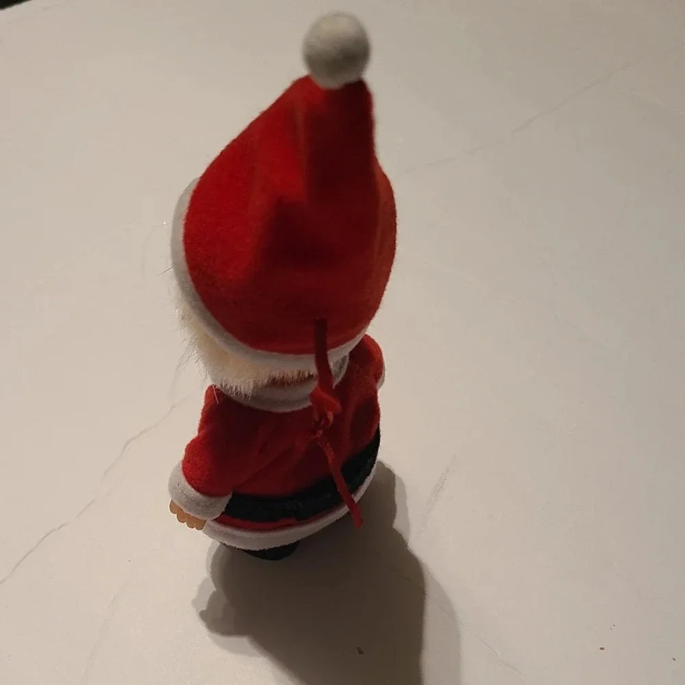 Vintage Precious Moments Christmas Ornament Santa doll plastic